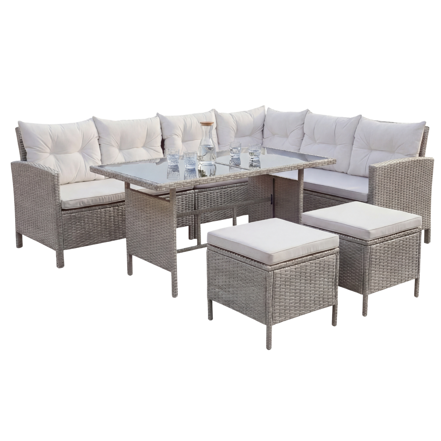 Polyrattan Lounge TERA - grau/grau