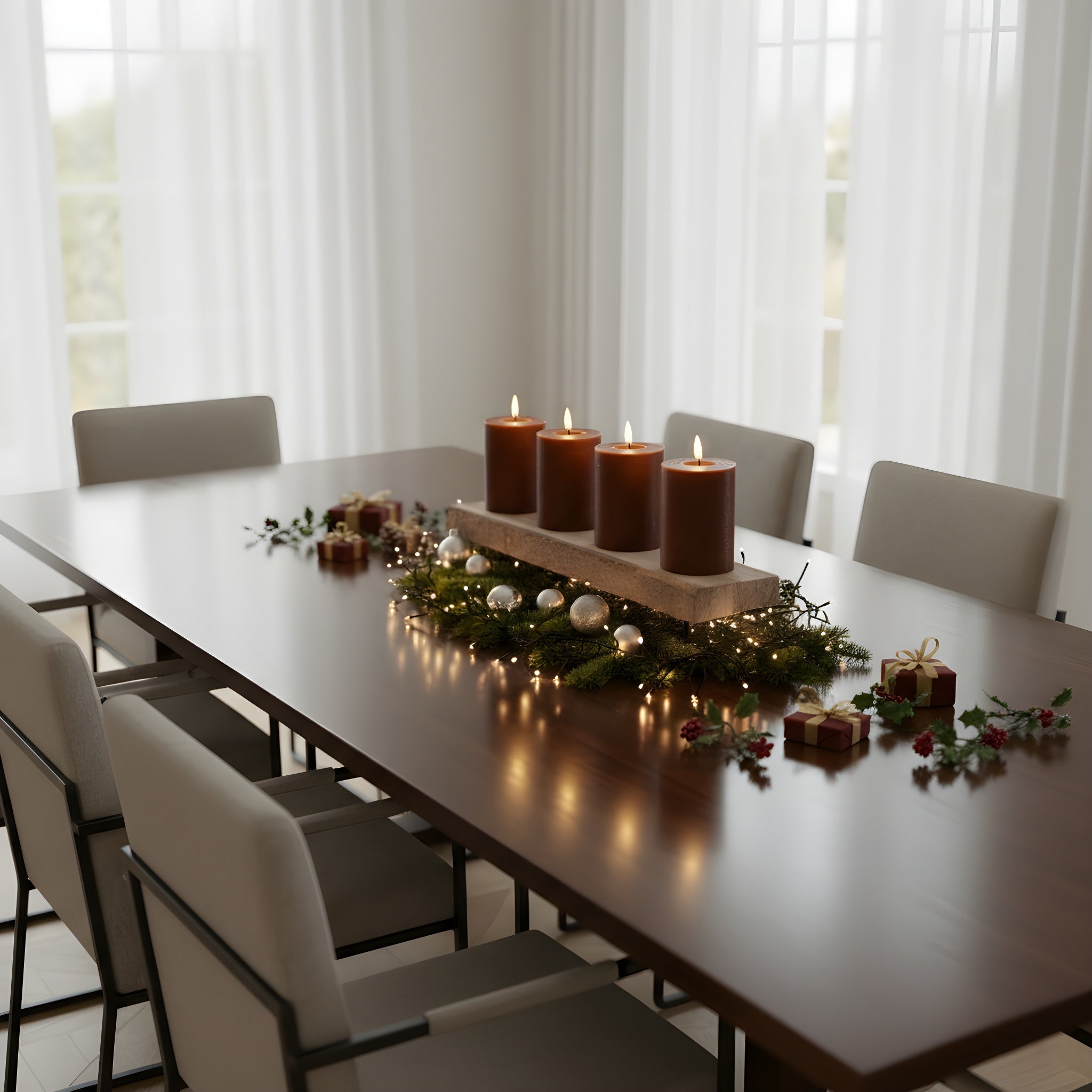 LED Echtwachs Kerzen mit Fernbedienung & Timer 10cm - bordeaux rot - Inspinovia