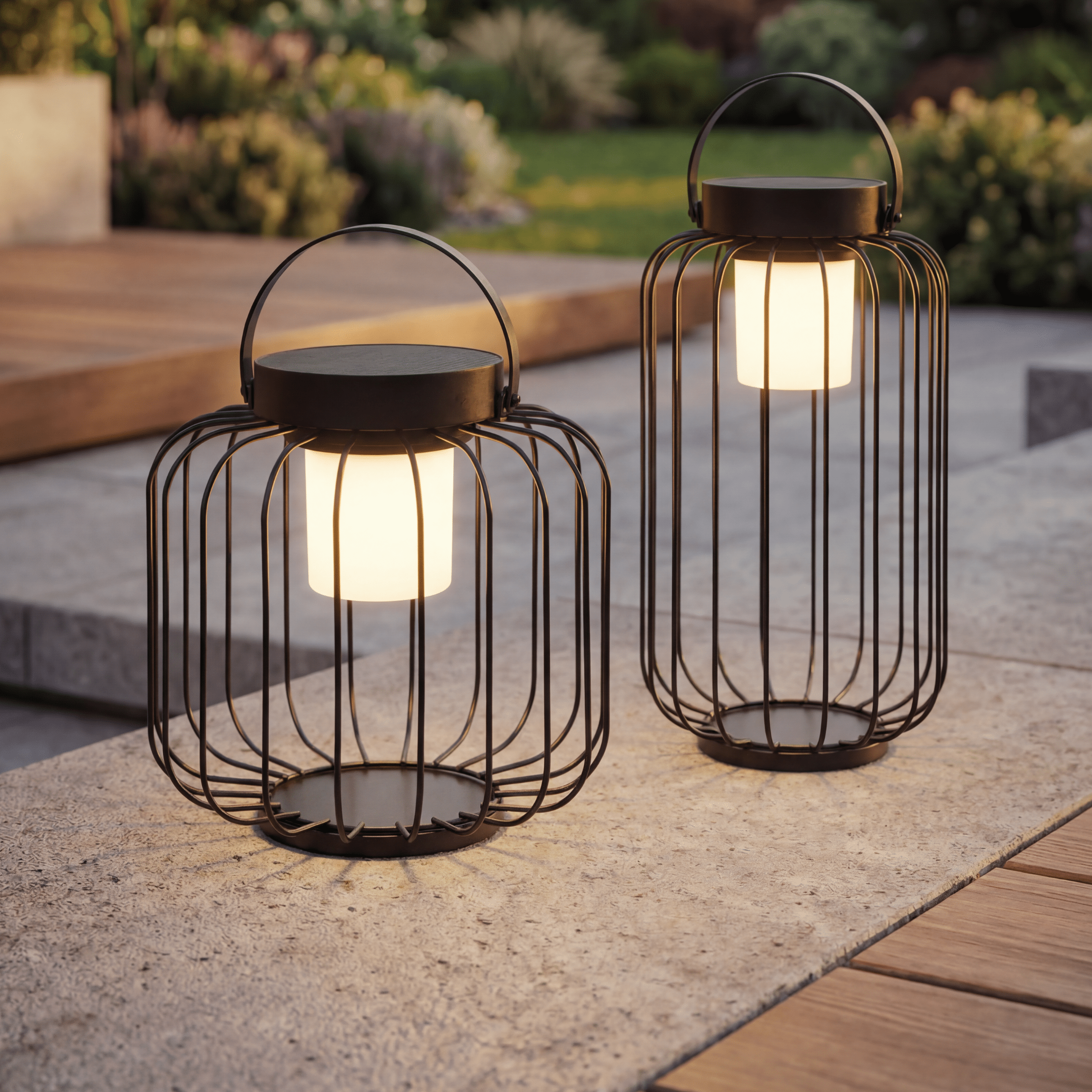 SOLAR Laterne - 2er Set - Inspinovia