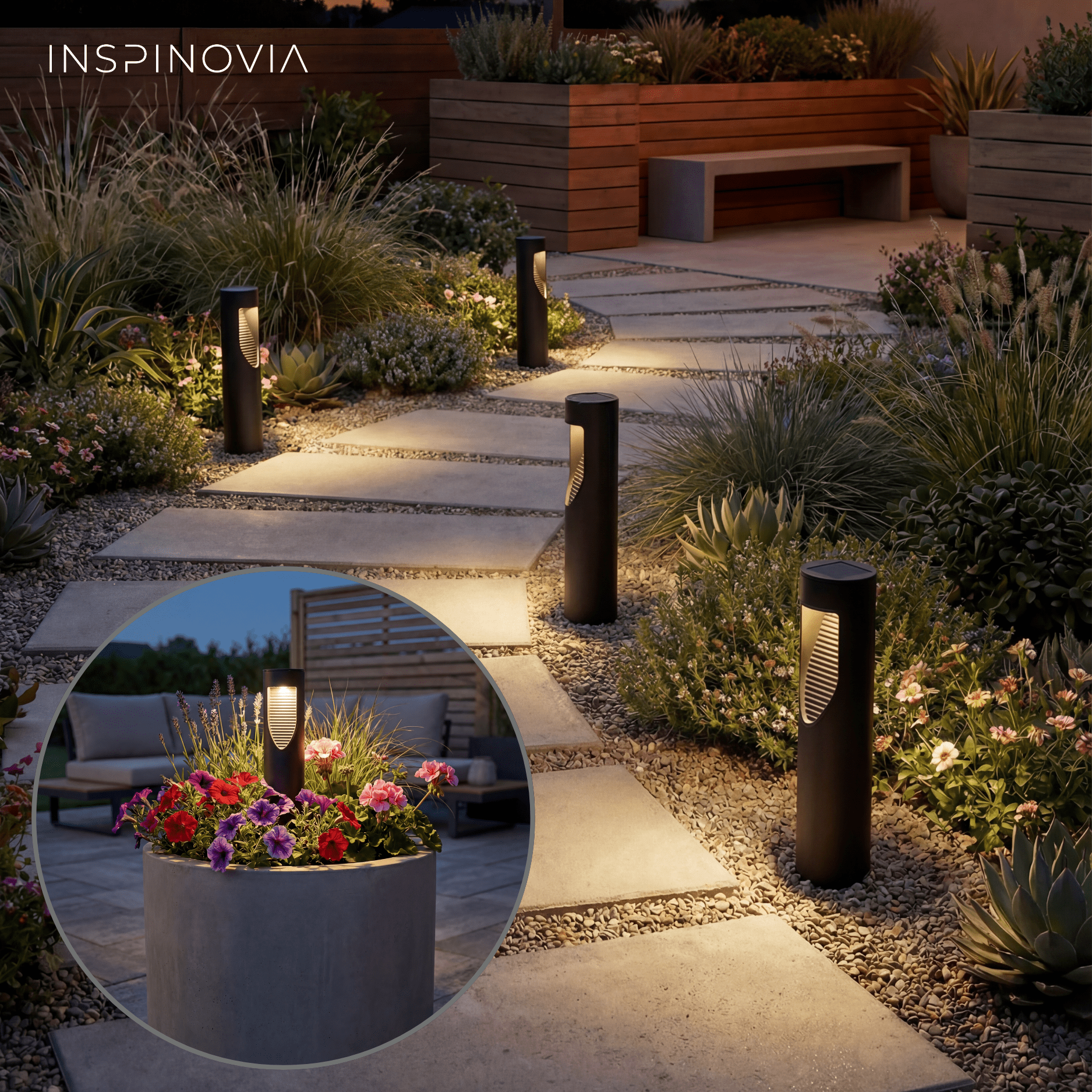 SOLAR Leuchte 4er Set - Modell 2 - Inspinovia