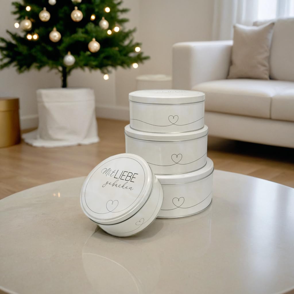 Keksdosen 4er Set - Mit Liebe gebacken