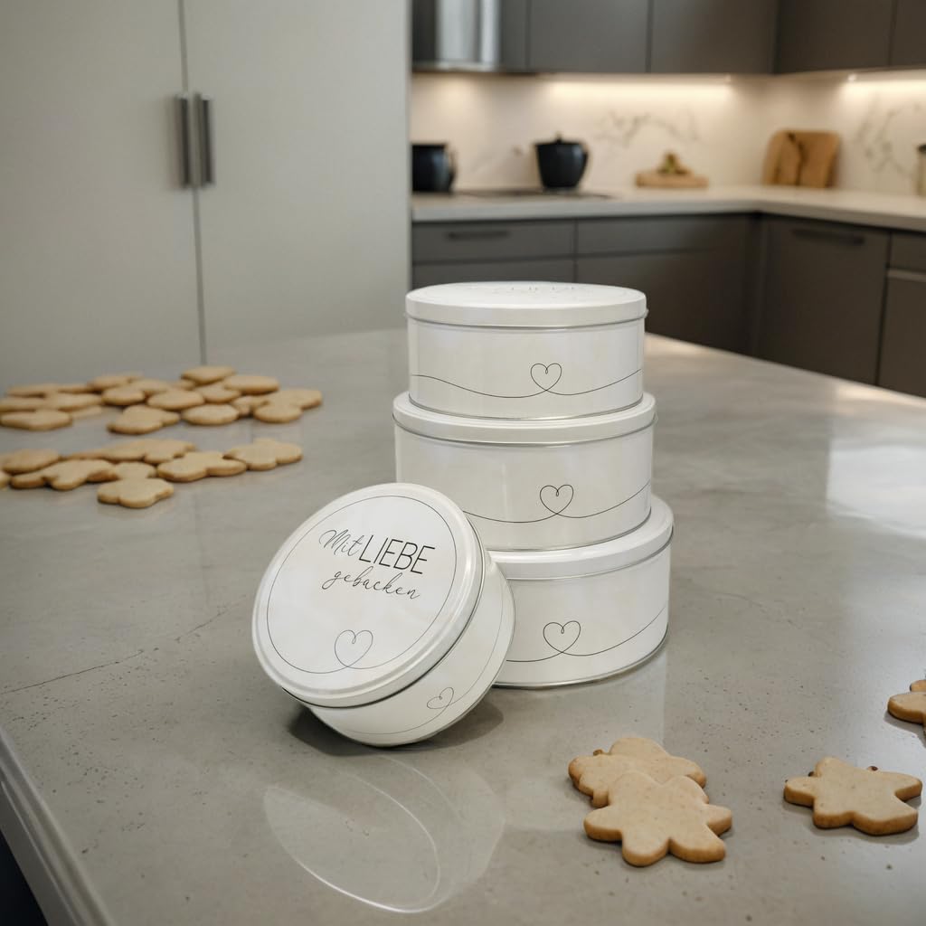 Keksdosen 4er Set - Mit Liebe gebacken