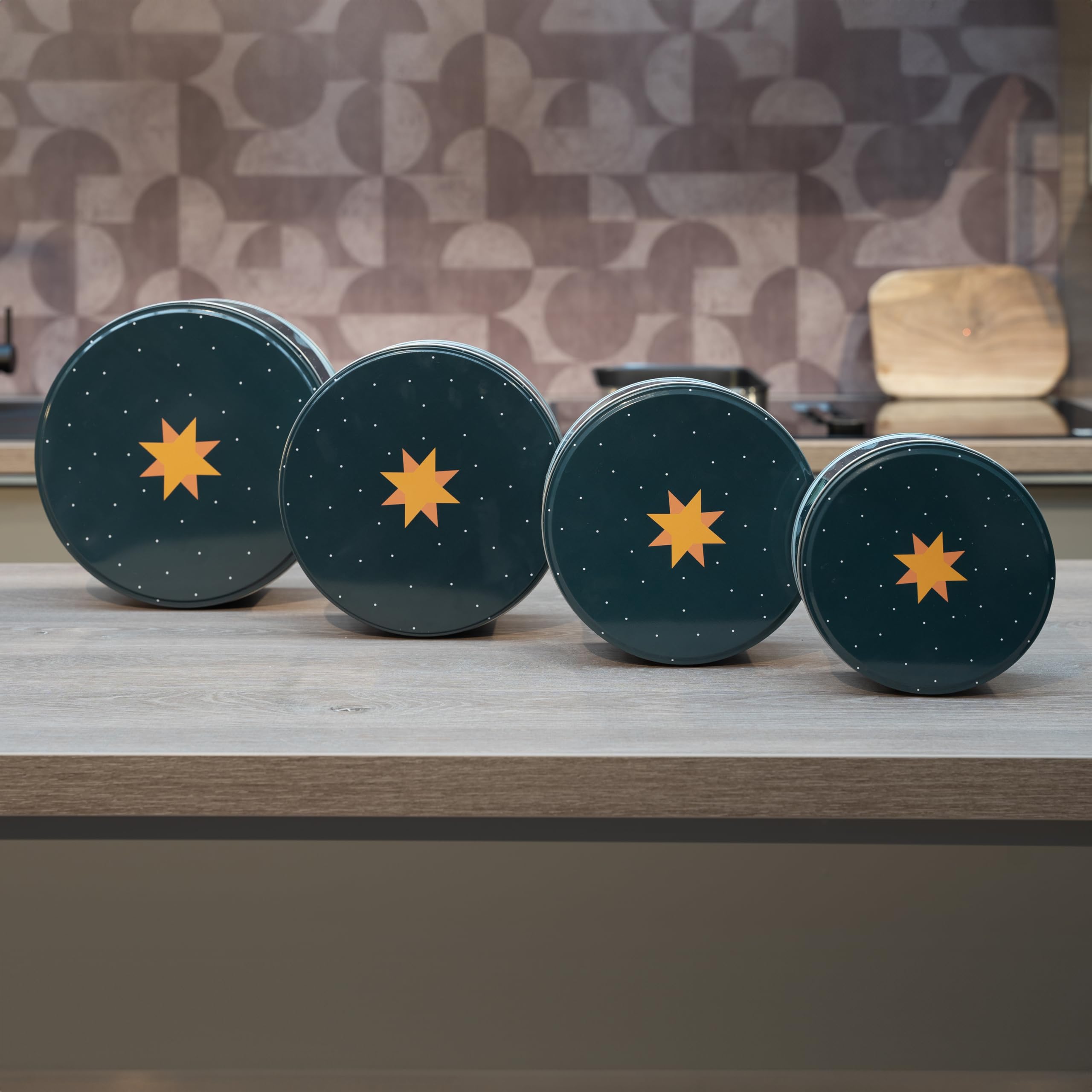 Keksdosen 4er Set - Tannenbäume im Schnee