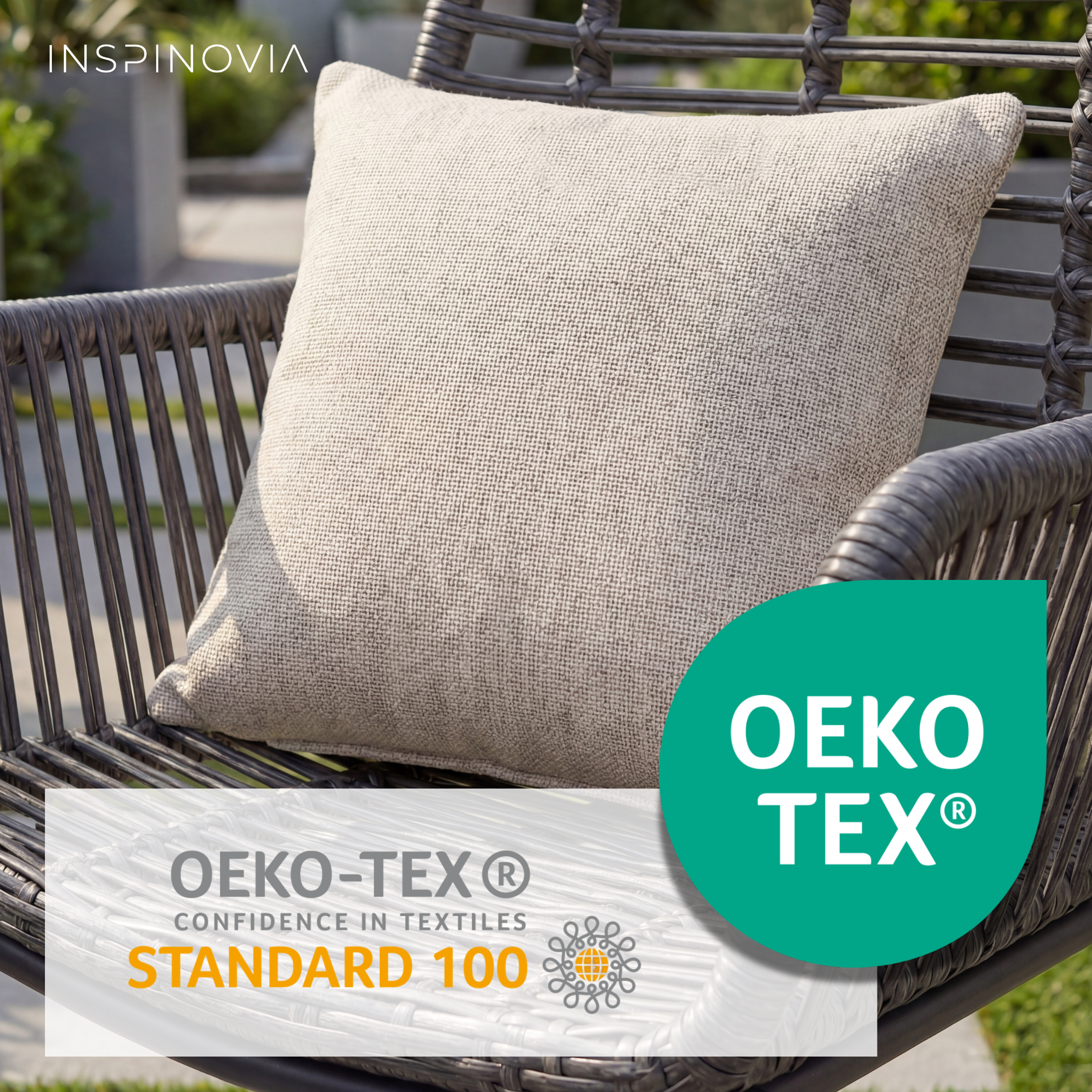 Kissen inkl. Füllung 45 x 45 cm, 2er Set - Creme