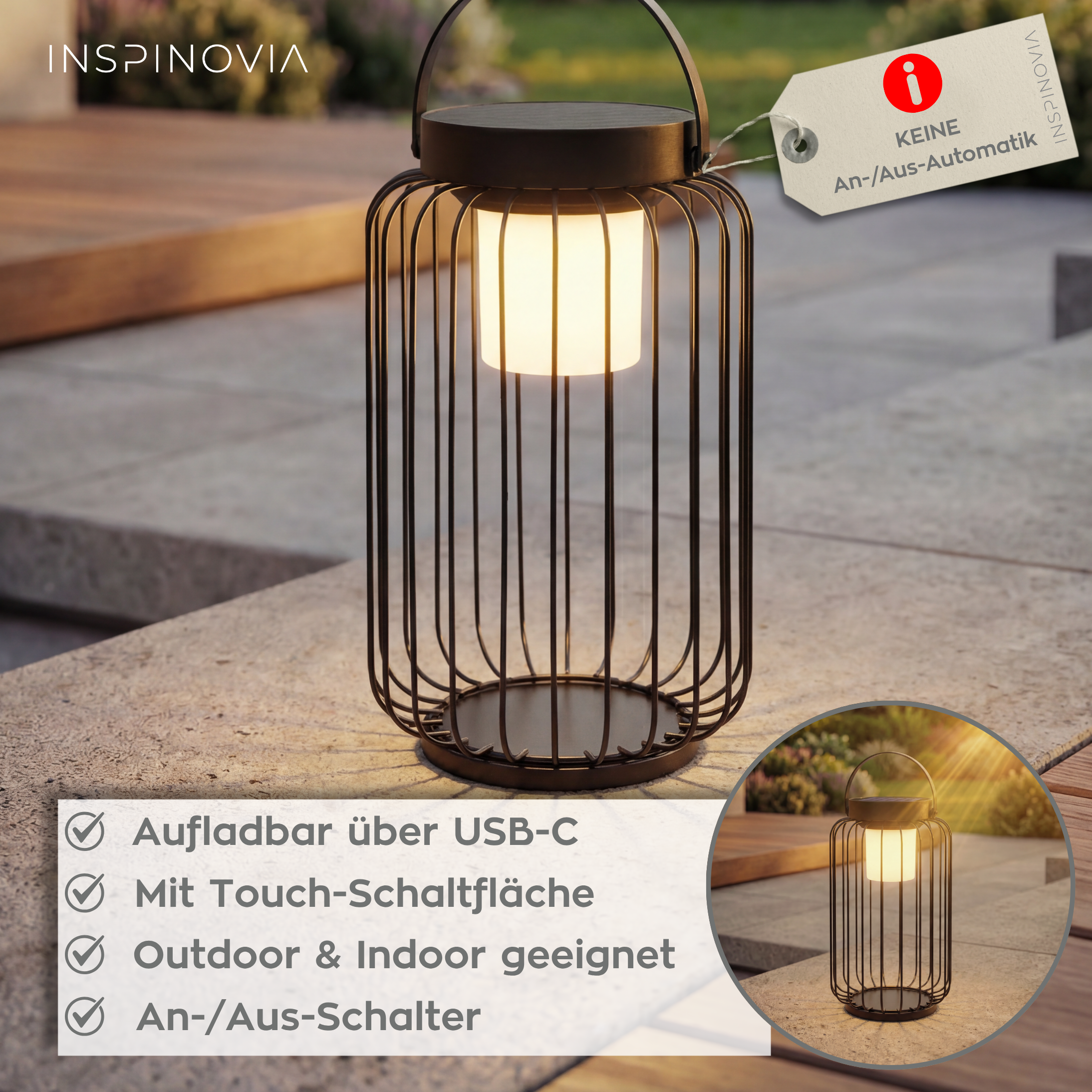 SOLAR Laterne - 17,0 x 28,5cm