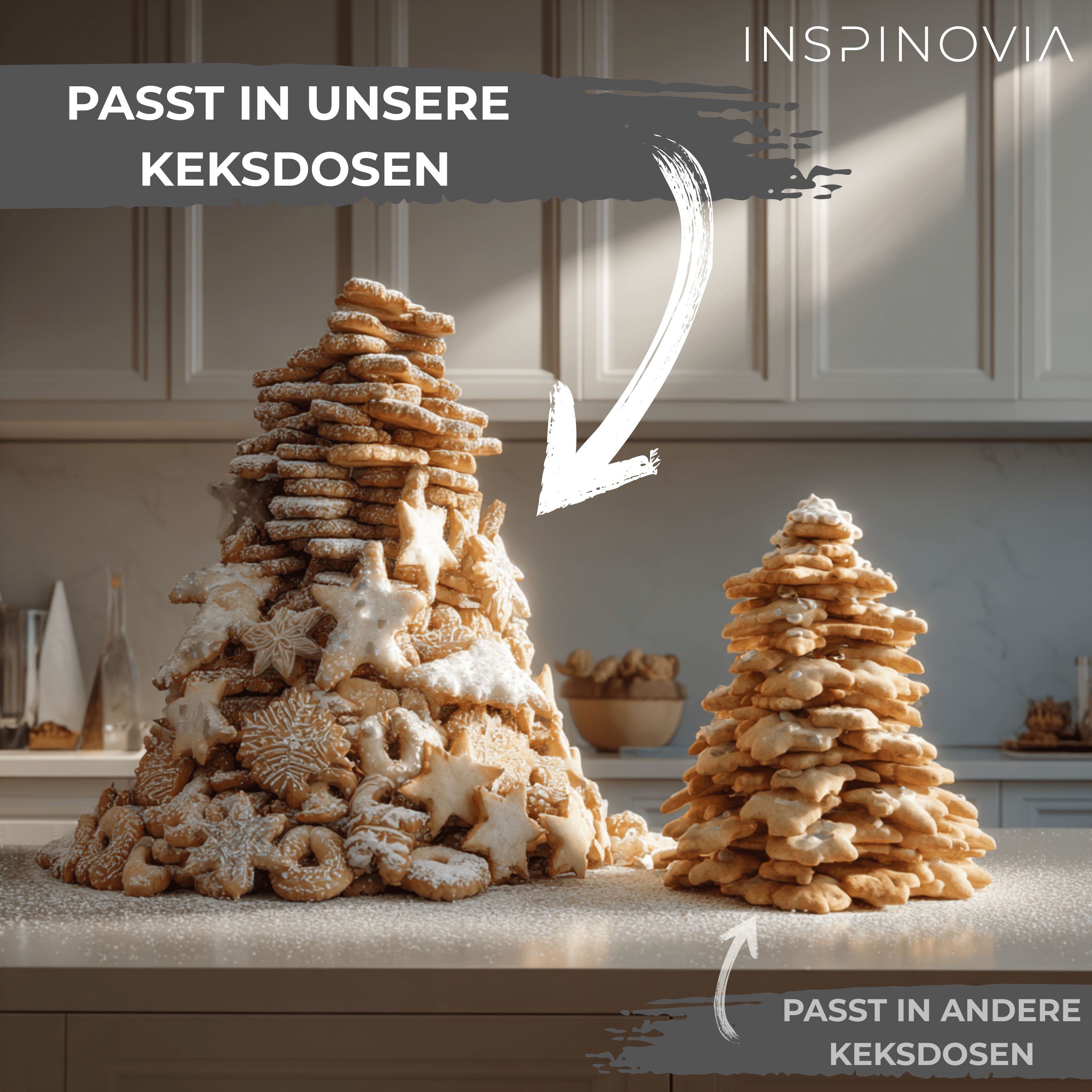 Keksdosen 4er Set - Mit Liebe gebacken - Inspinovia