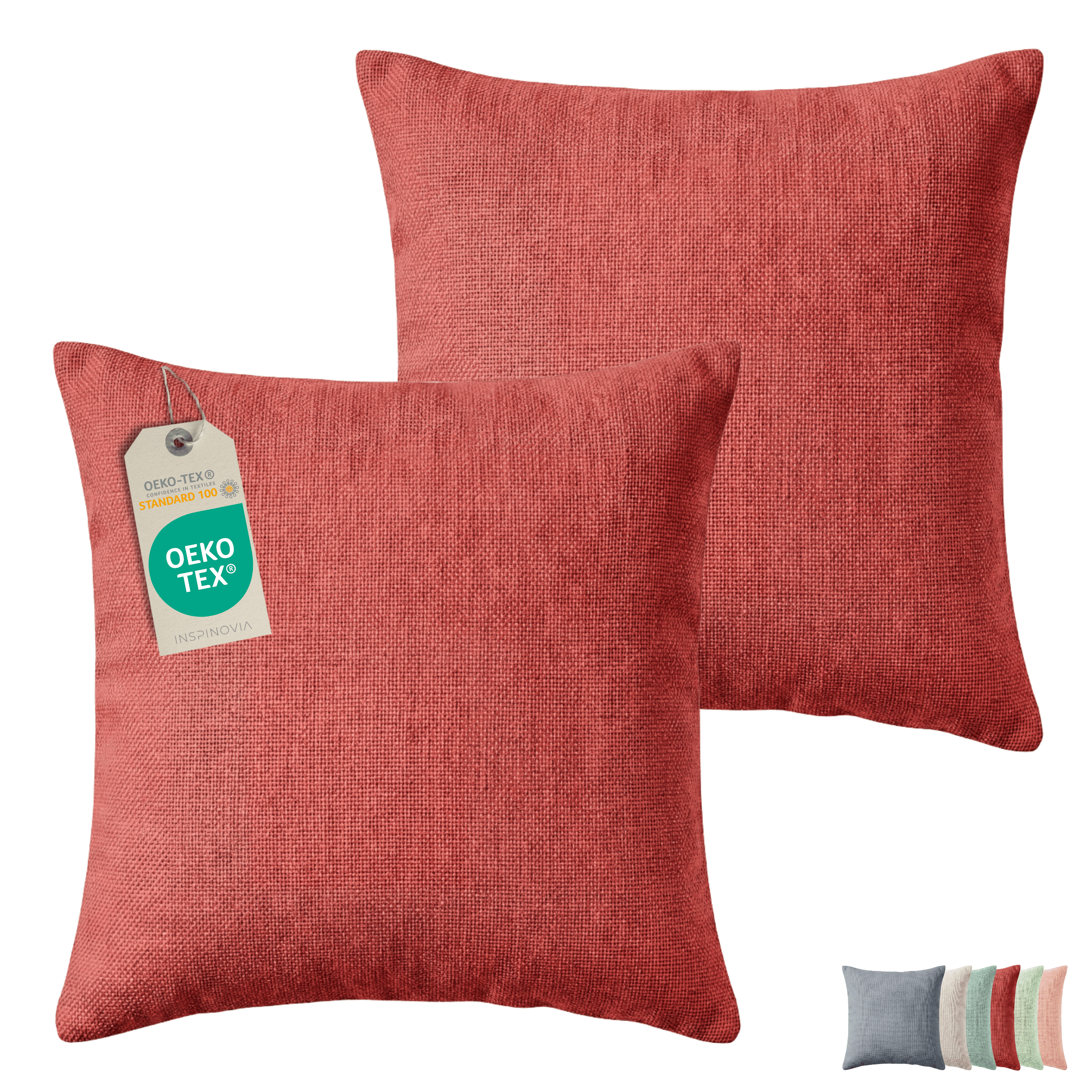 Kissen inkl. Füllung 45 x 45 cm - Rot - Inspinovia