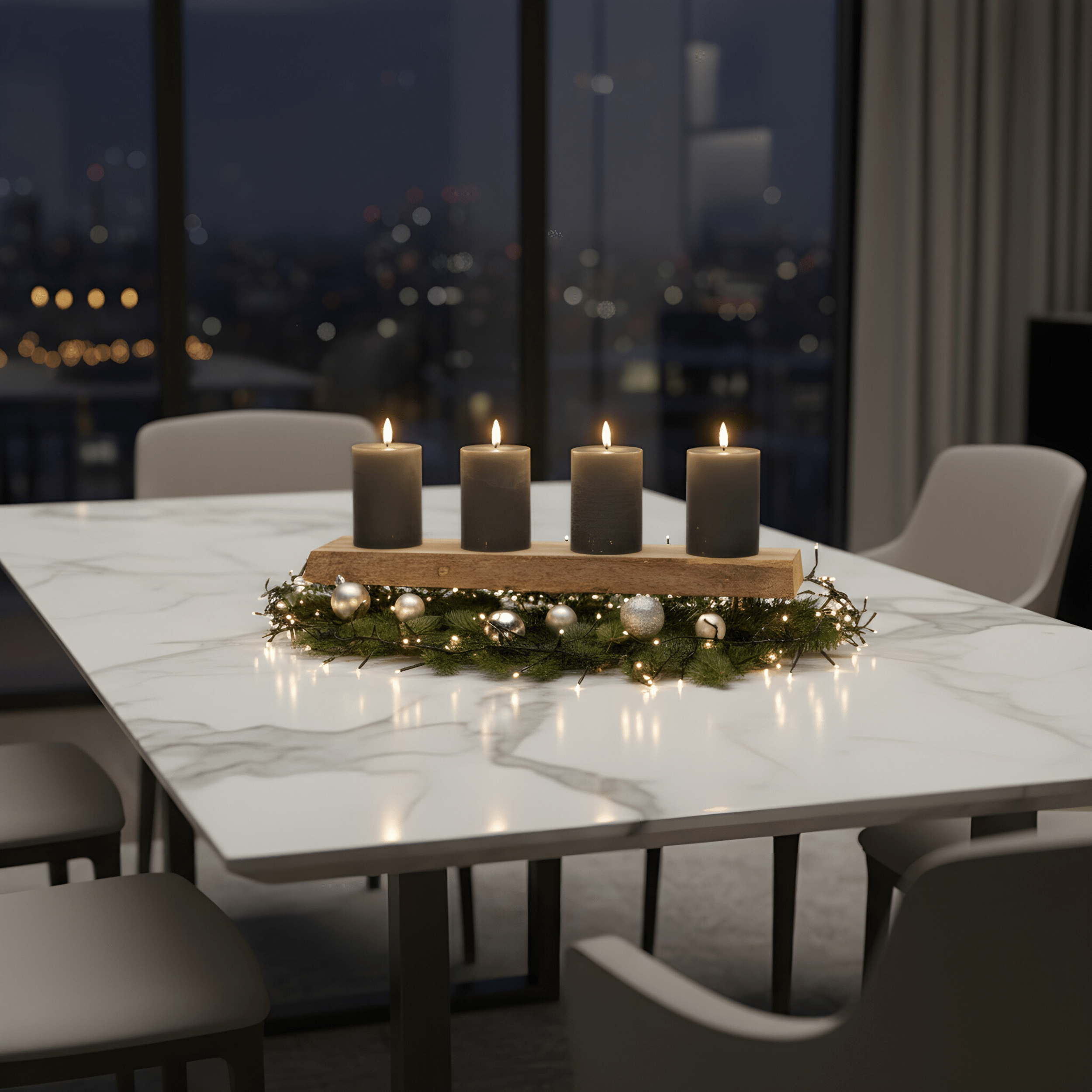 LED Echtwachs Kerzen mit Fernbedienung & Timer 10cm - grau - Inspinovia
