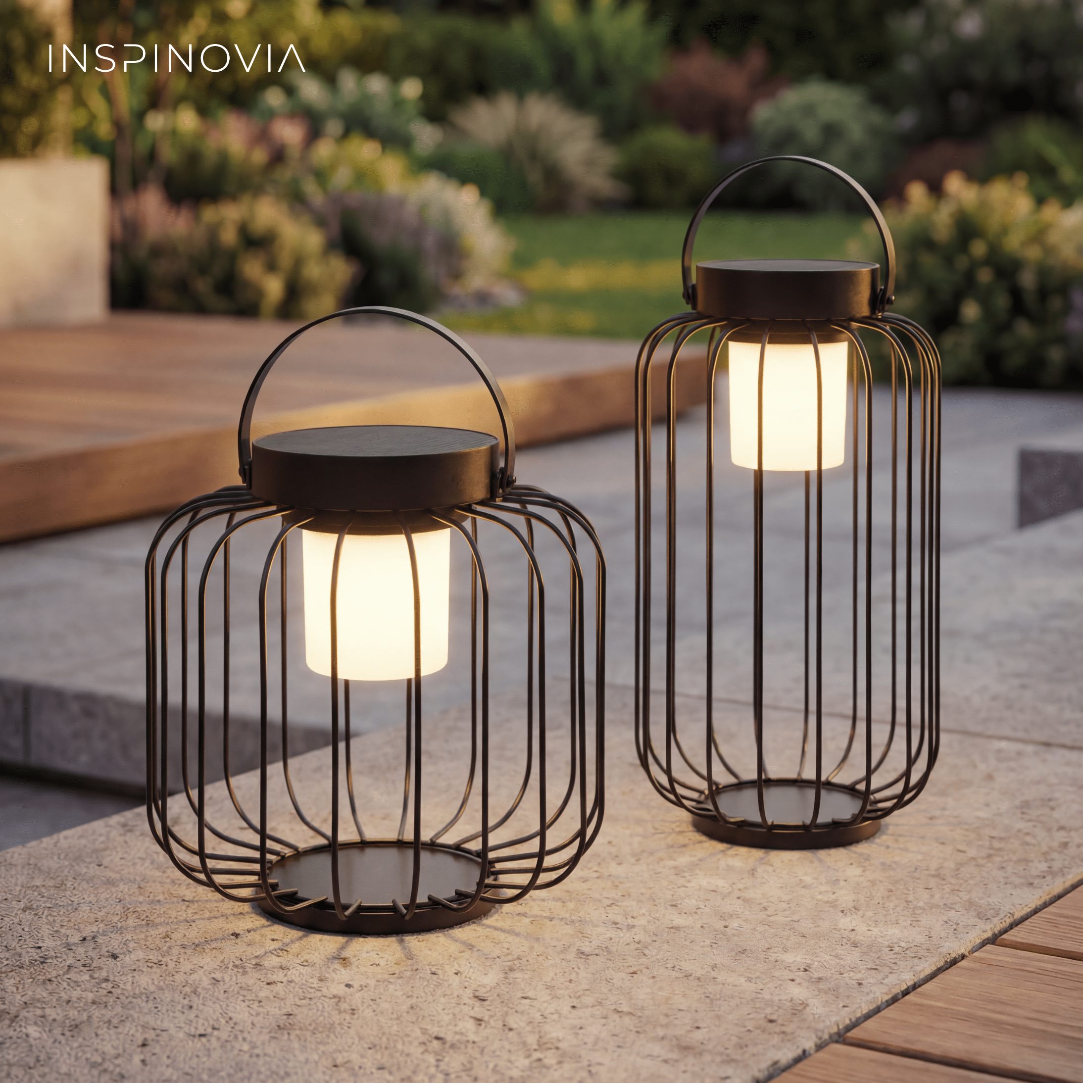SOLAR Laterne - 2er Set - Inspinovia