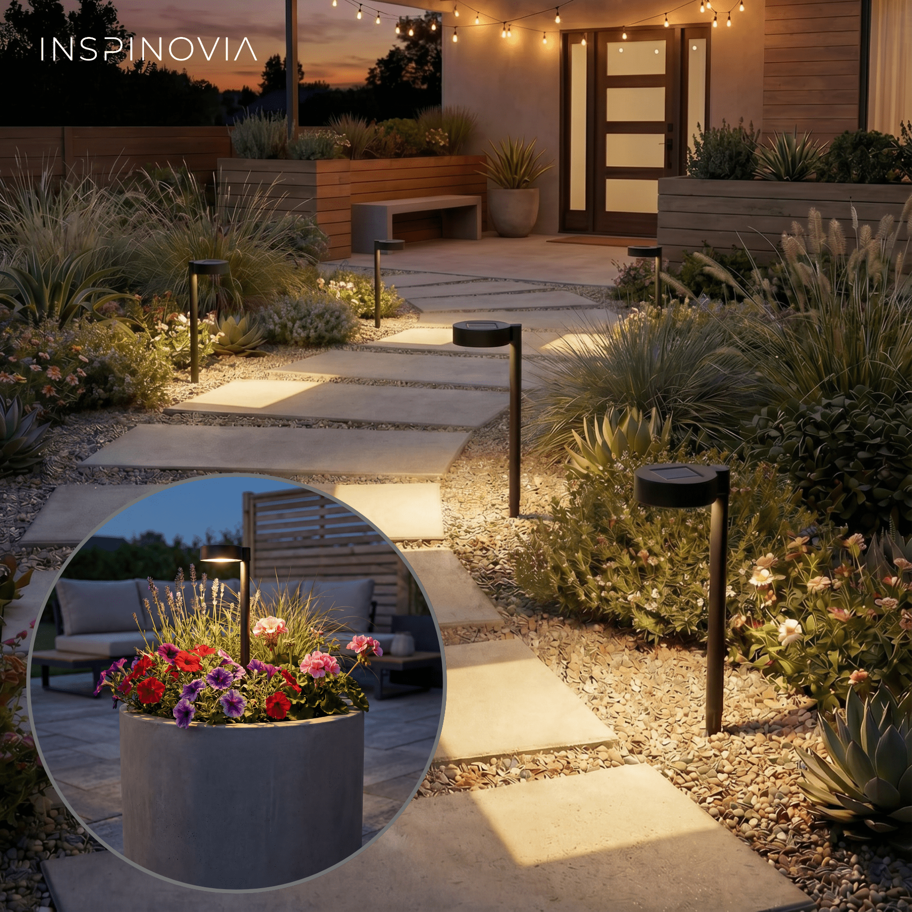 SOLAR Leuchte 4er Set - Modell 3 - Inspinovia