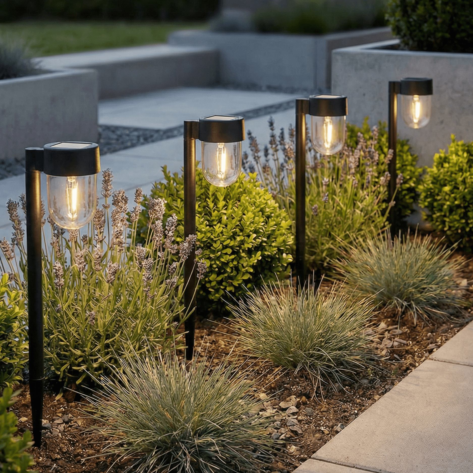SOLAR Leuchte 4er Set - Modell 5 - Inspinovia